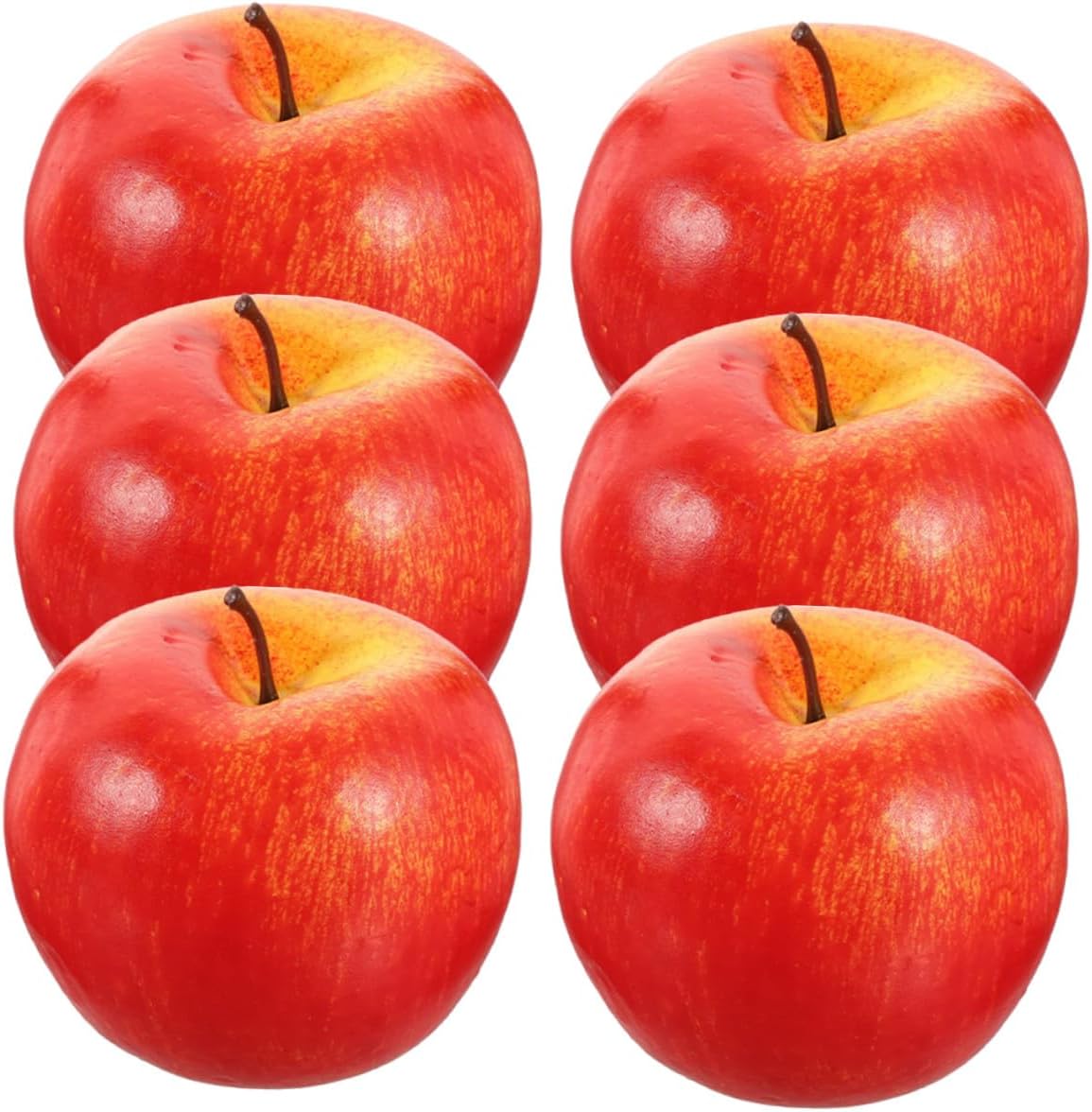 NUOBESTY 6pcs Red Foam Artificial Fruit Models, Lifelike Simulated Fruit Decor for Home Kitchen Photography Props and Farmhouse Display
