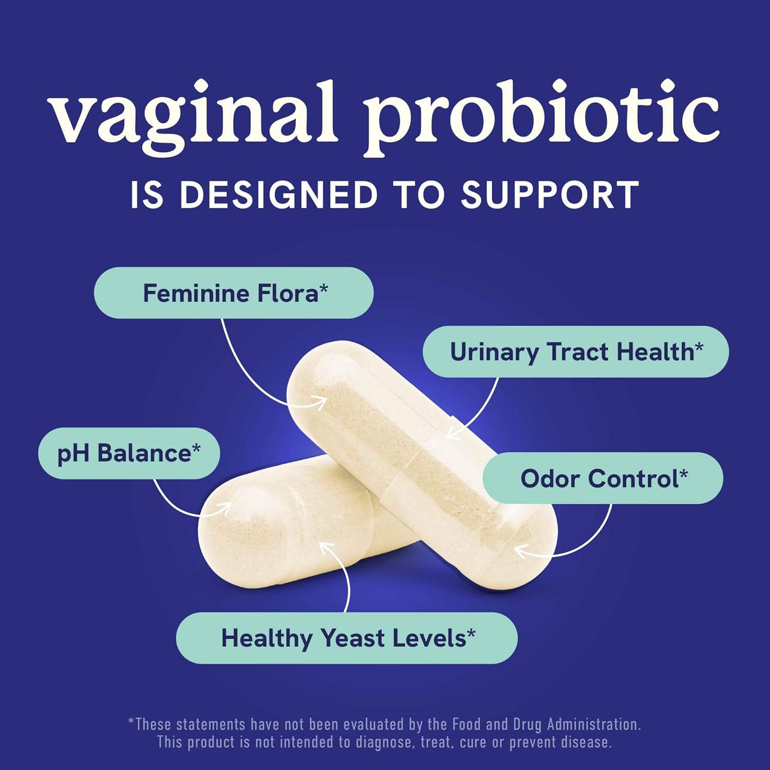 Vaginal Probiotics | 50 Billion CFU for Vaginal Health & pH Balance for Women | Healthy Odor & Yeast Balance | Womens Probiotics and Prebiotics with Cranberry Extract | Shelf Stable, Vegan | 30 Ct - Image 2