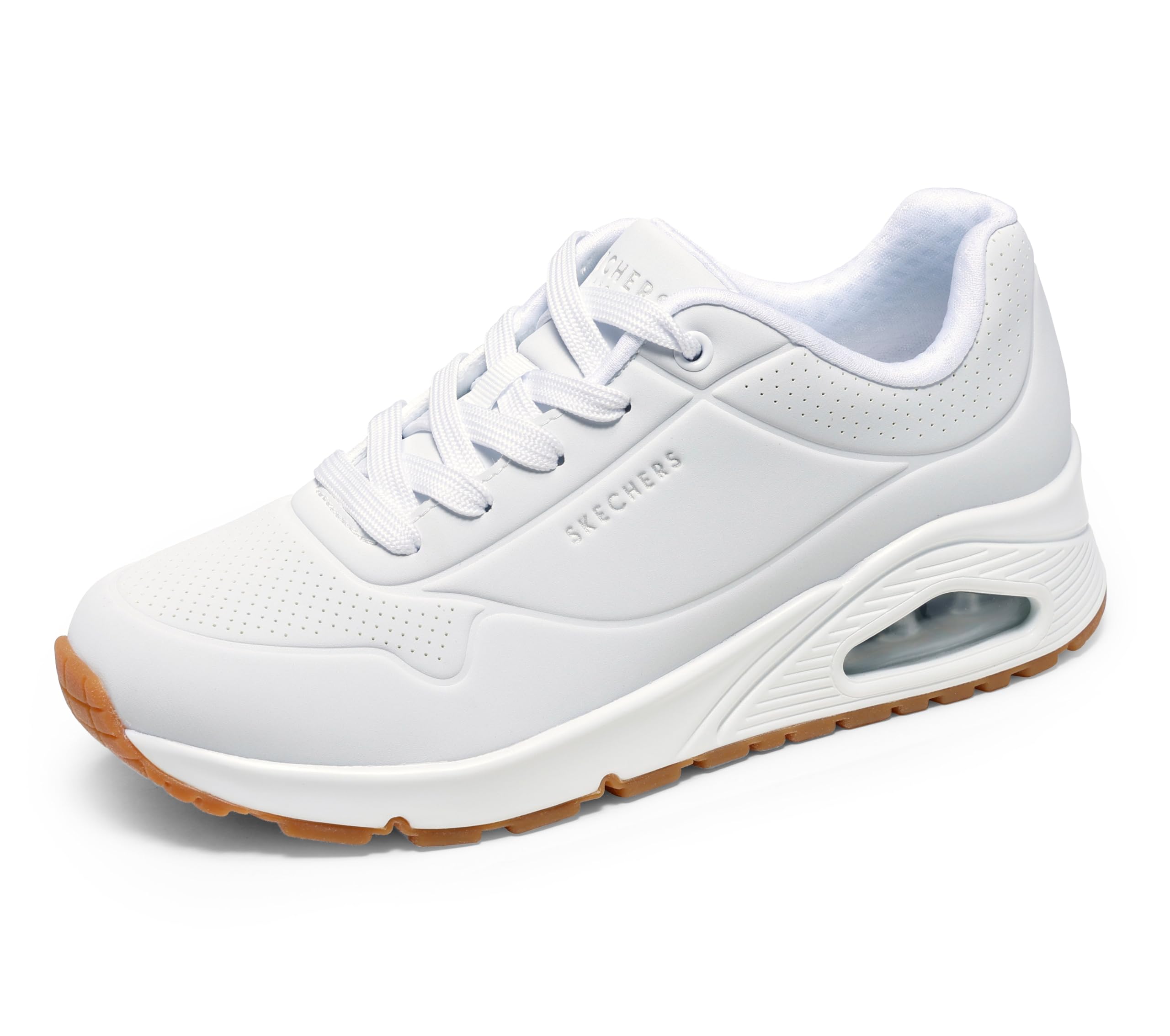 Skechers Women's UNO Stand on Air Trainer, White, 5 UK Wide