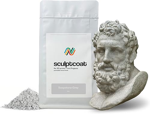 SculptCoat - Esteatita  Revestimiento de pincel similar a la piedra para impresiones 3D, manualidades y esculturas  (gris esteatita)