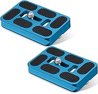 Vista 16 de Frienda 2 piezas de placa de liberación rápida de metal con rosca de 1/4''-20 para trípode de cámara, placa de montaje de rosca para trípode