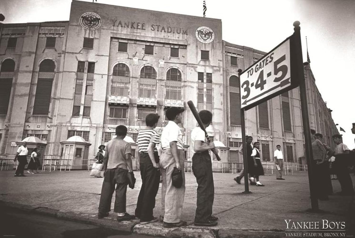 Buyartforless Vintage Yankee Stadium Yankee Boys 36x24 Sports Art Print Poster