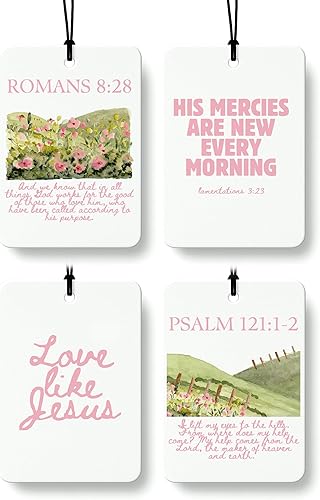 Miniatura 15 de Ambientador de Aire para Coche Retro Rosa Coquette con Lazo de Limón y Colonia 4 Piezas, Ambientador de Aire Colgante Preppy de Perro de Helado para