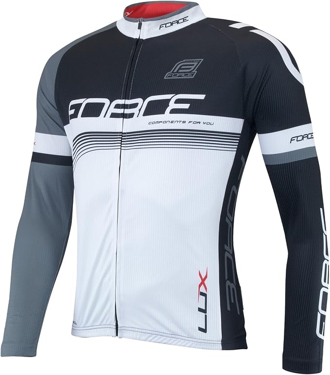Force1 Force Lux - Maglia a Maniche Lunghe, da Uomo, Uomo, Maglia,  900140-S, Bianco/Nero, S : Amazon.it: Abbigliamento