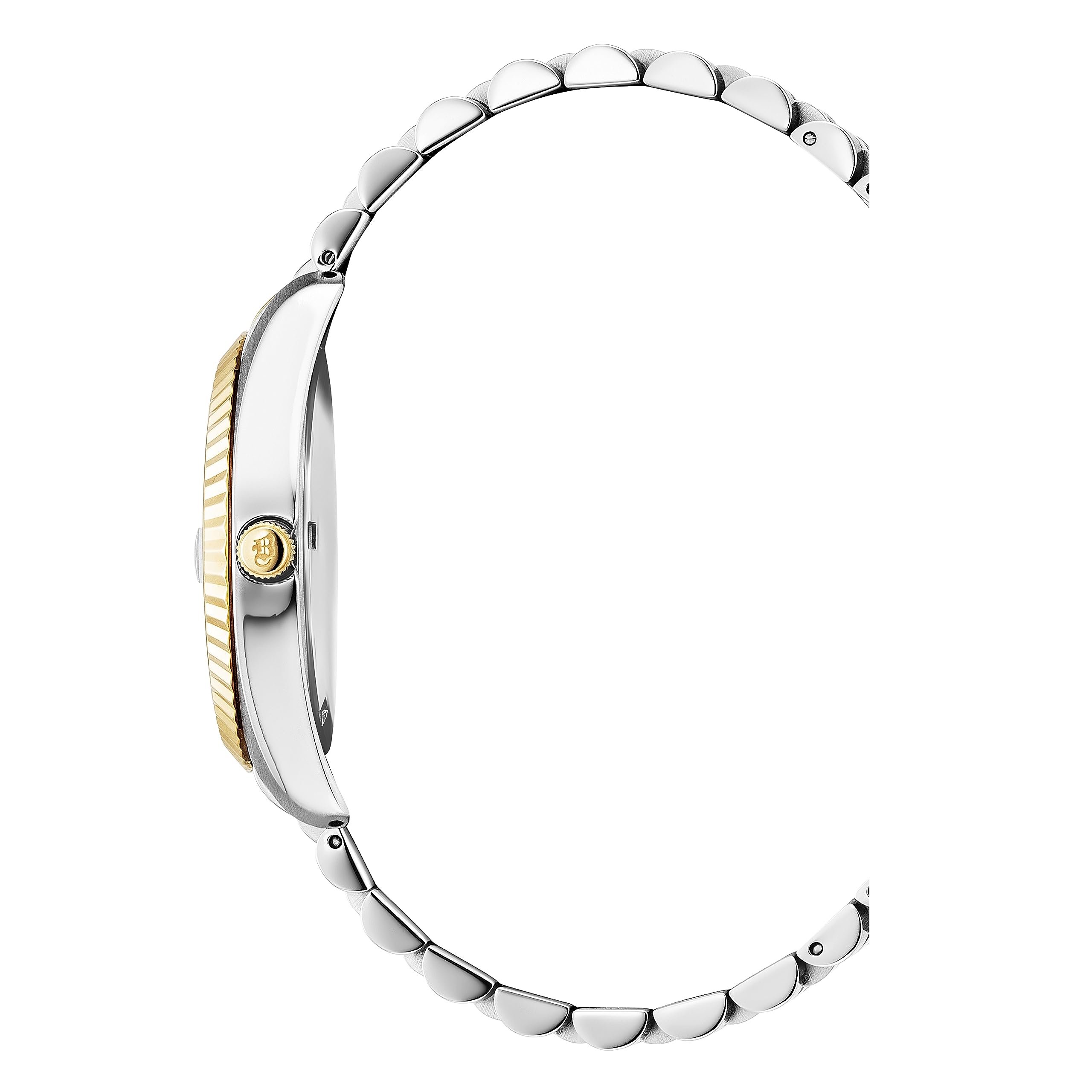 Jacques Du Manoir Inspiration damski zegarek na rękę, stal nierdzewna, 34 mm, bransoletka ze stali nierdzewnej, kolor: złoty/srebrny, 5 bar, cyferblat: zielony, kryształy, data, JWN02301