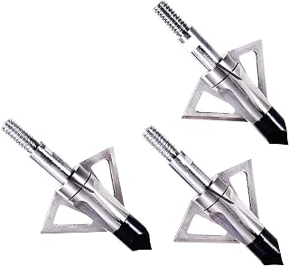 Allen Company Velox Stainless-Steel Ballistic 3-Blade Archery Broadheads, 3-Pack, 100 Grains