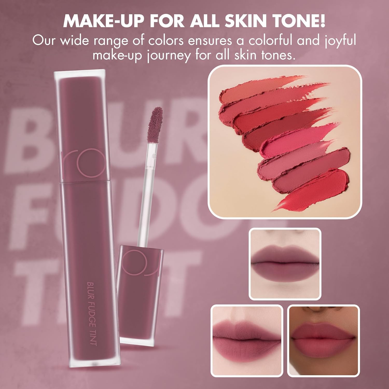 rom&nd BLUR FUDGE TINT 06 Mauvish - Velvety Matte Lip Stain for Smooth, Long-Lasting K-Beauty Color - Image 8