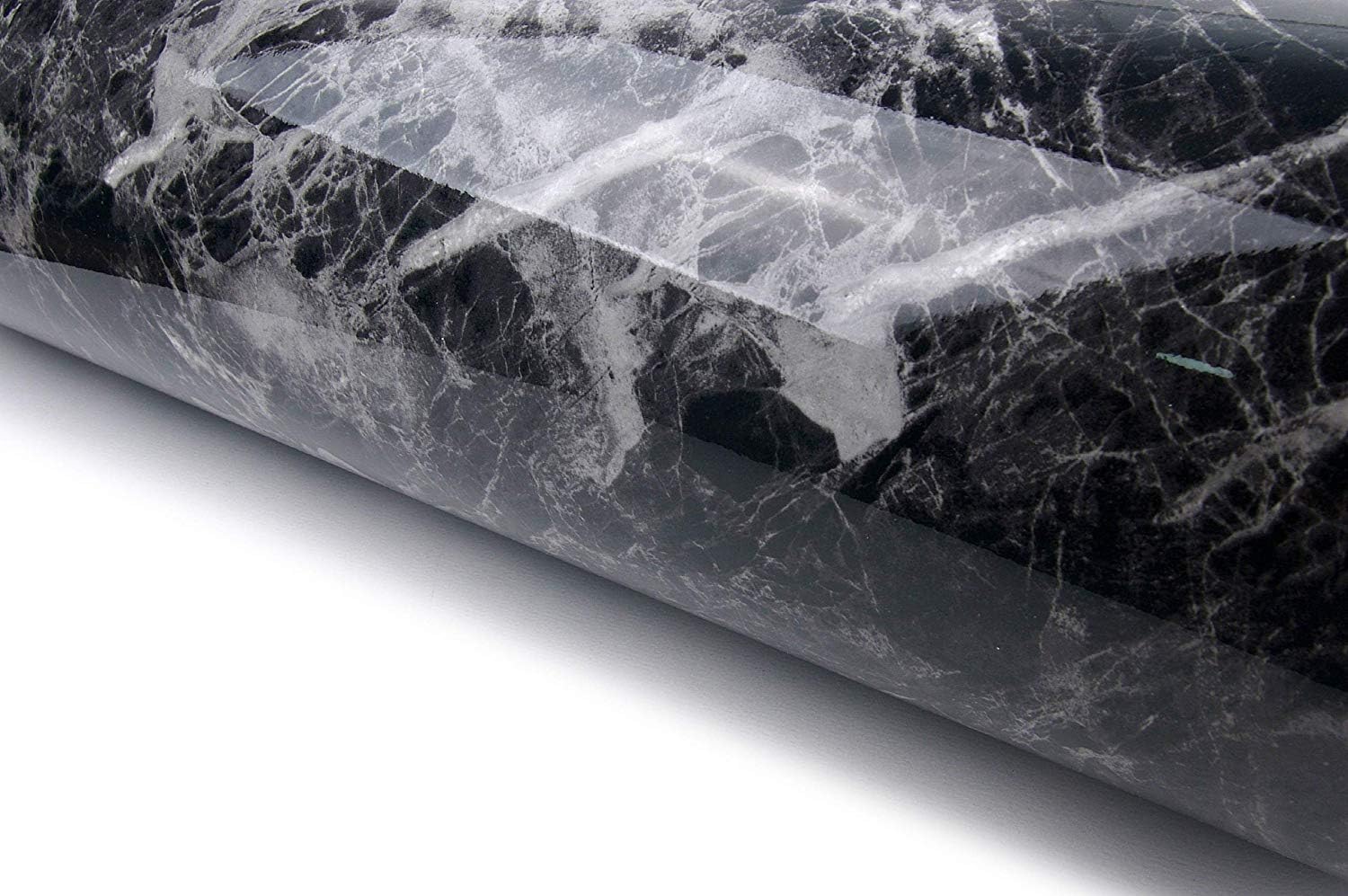 VERY BERRY STICKER Black Marble Peel and Stick Wallpaper (61cm x 200cm, High Glossy) Waterproof and Easy to Clean Self-Adhesive Film for Any Surfaces and Furniture