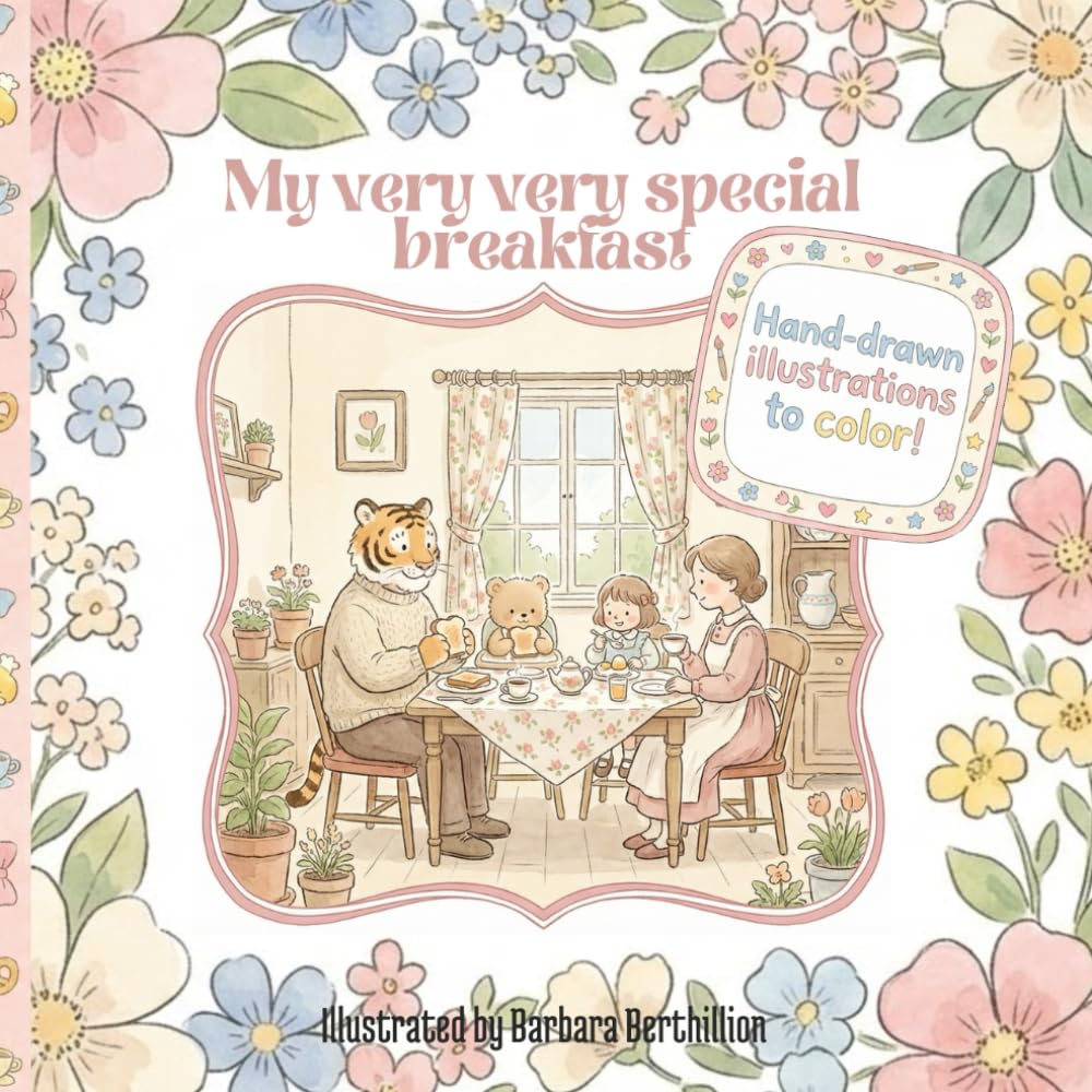 My Very Very Special Breakfast: A Cozy and Whimsical Hand-drawn Coloring Book - Cute and Easy