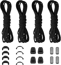 2 Pairs of Elastic Self-Locking Laces Without Laces 140 cm, Adjustable Triathlon Shoelaces for Shoes, Sneakers, Boots, Unisex, Children and Adults, Practical and Comfortable for Sports and Everyday