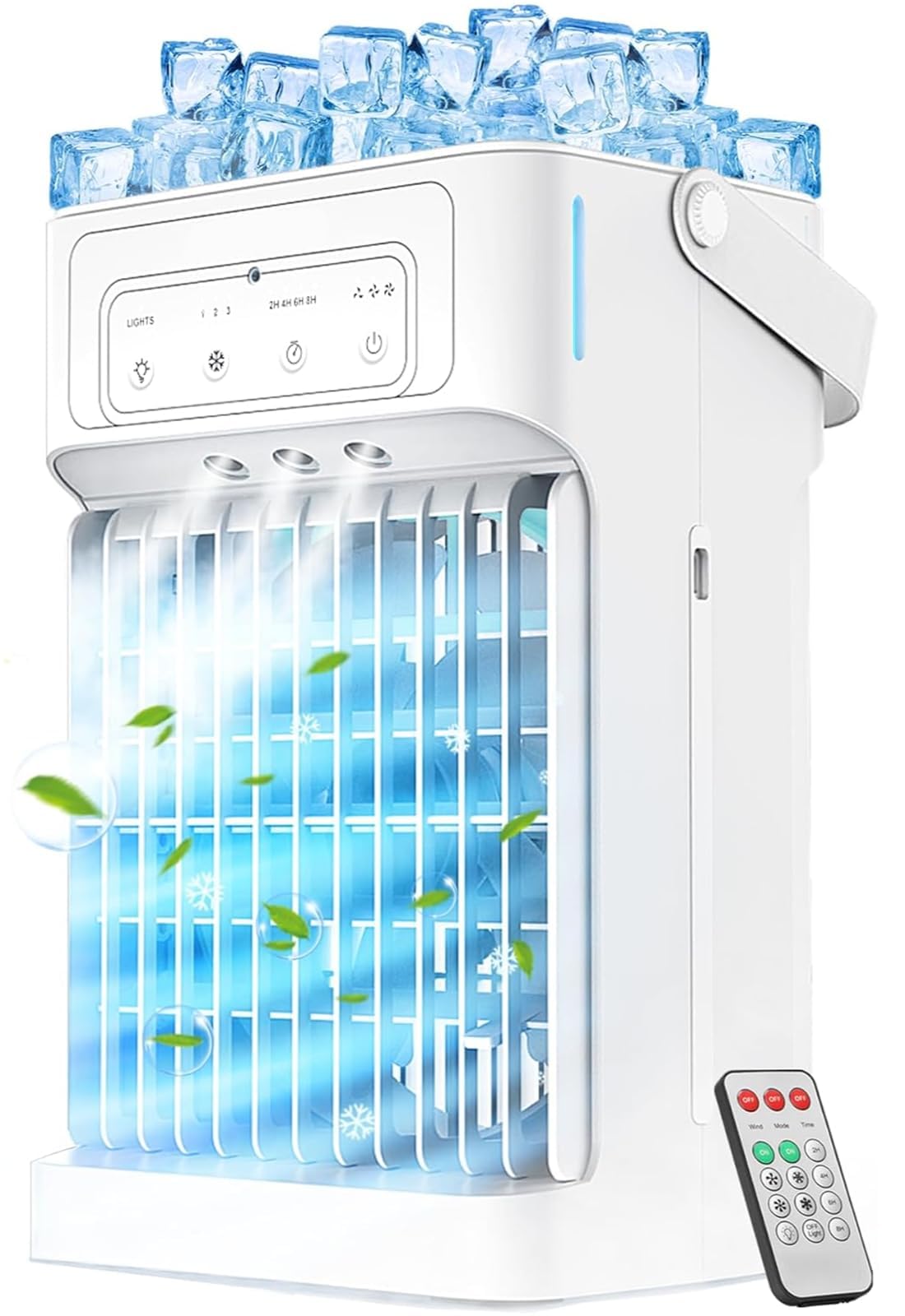 Photo 1 of Portable Air Conditioners, 3 Speeds, 3 Mist Settings, 40oz XL Water Tank, 2~8h Timer & 7-color Ambient Lights, Air Conditioner Portable, Personal Small Mini Air Conditioner Air Cooler for Room Bedroom