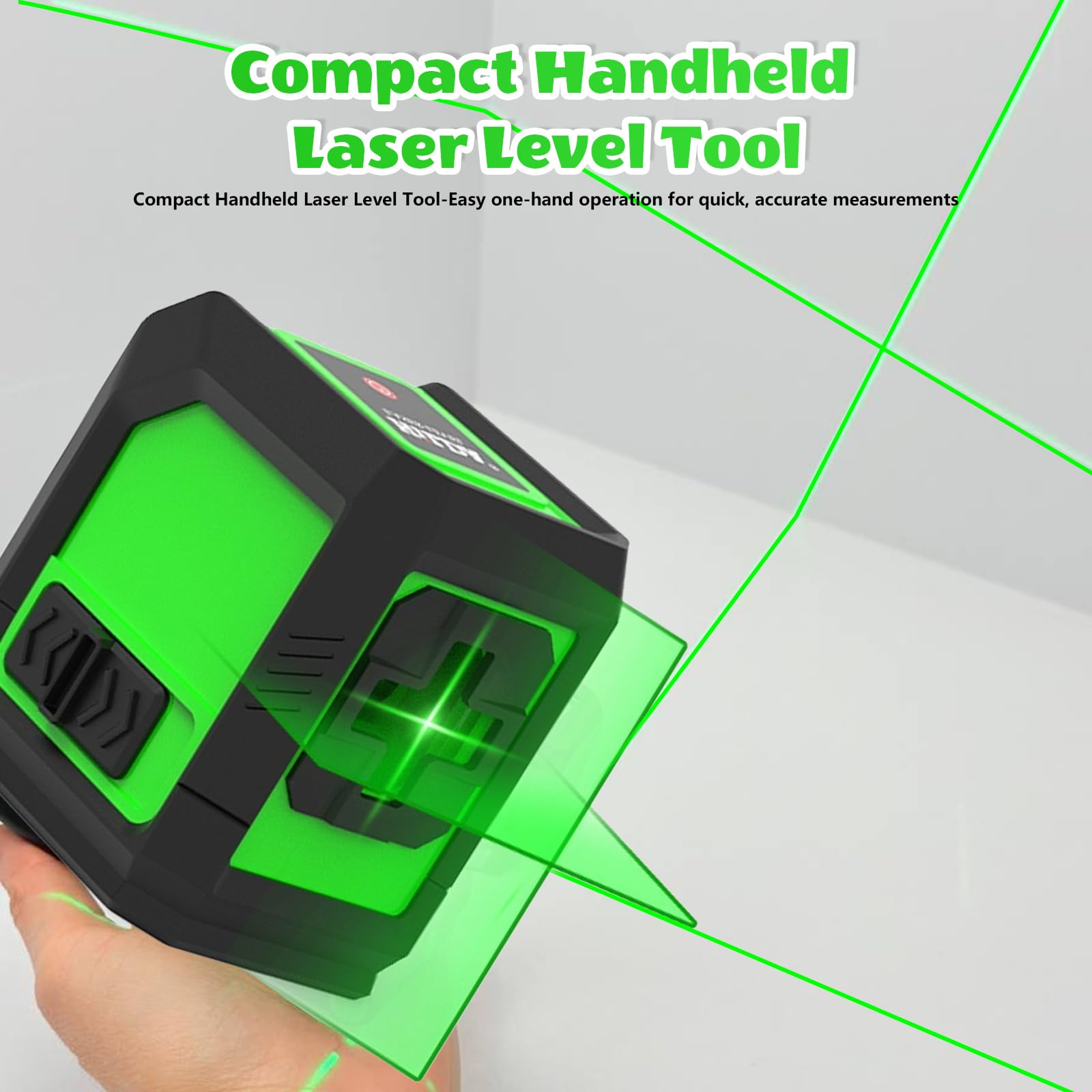 Laser a linee incrociate con treppiede, livella laser con treppiede, autolivellante con doppio modulo laser, laser a linee incrociate, verde, per lavori interni e ristrutturazioni fai da te