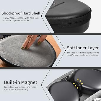 for Apple AirPods Max Case Accessory: WIWU AirPod Max Case with Sleep Mode | Airpod Max Accessories for Apple Headphones | Ultra-Slim Travel Carrying Case | Portable Storage Bag | Fits 1st & 2nd Gen