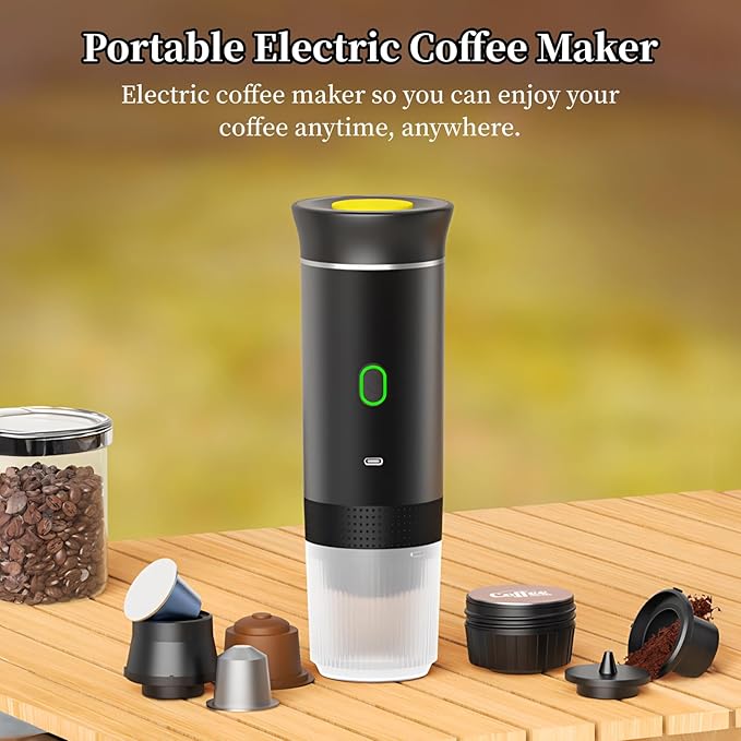 Cafetera Portátil Eléctrica 3 en 1 para Viajes y Auto con 15 Bar miniatura 3
