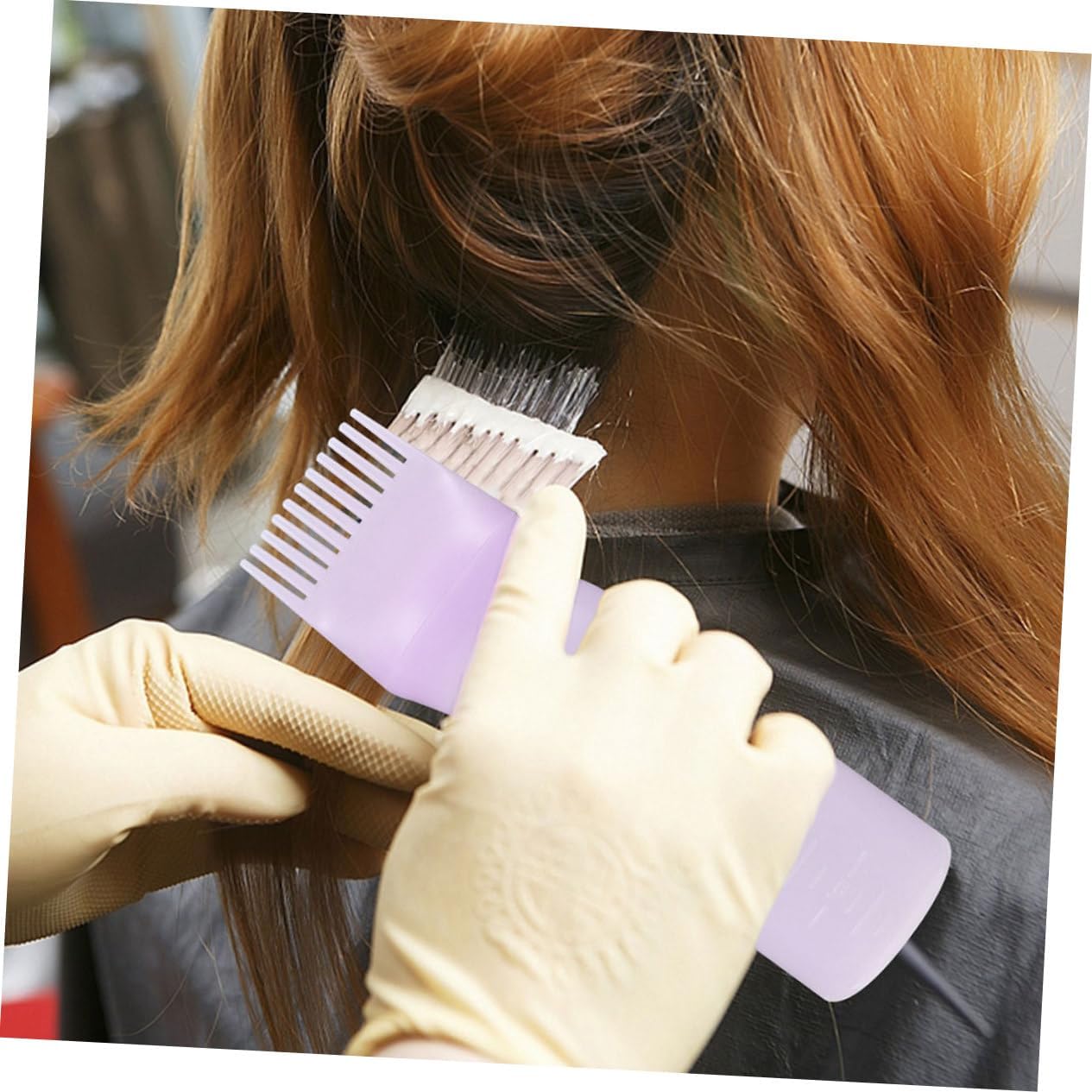 Beavorty Root Comb Applicator Bottle for Hair Color and Oil Graduated Squeeze Bottle Comb for Precise Application and Easy Pouring for Hair Dyeing and Care