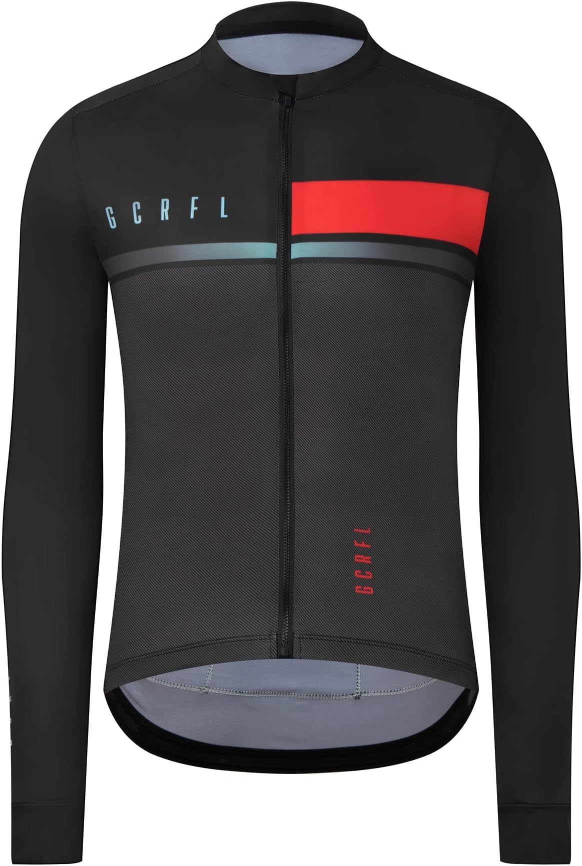 GCRFLCycling Jersey Mens Long Sleeves Bike Jersey Biking Shirt 4 Rear Pockets Lightweight PRO Race Fit UPF 50+