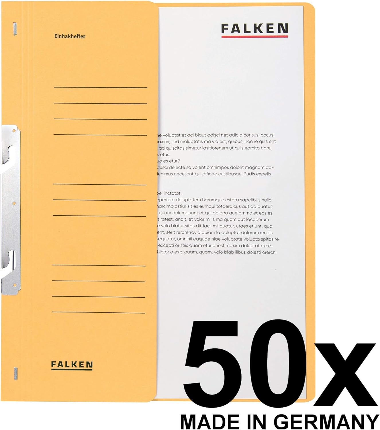 Falken Attachable File Recycled 1/2 Front Cover for DIN A4 Pack of 50 Bodies, Chamois