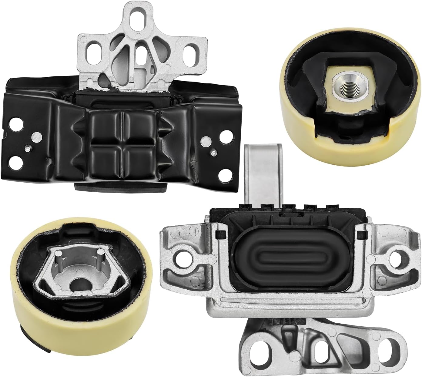 Engine & Transmission Mount Kit 4Pcs for Volkswagen 2018-2023 Atlas, 2020-2023 Atlas Cross Sport, 2019 2022 Teramont V6 3.6L; 3QF199262G 5Q0198037A 5QA199555F Replaces 10345 9918 9919 10349