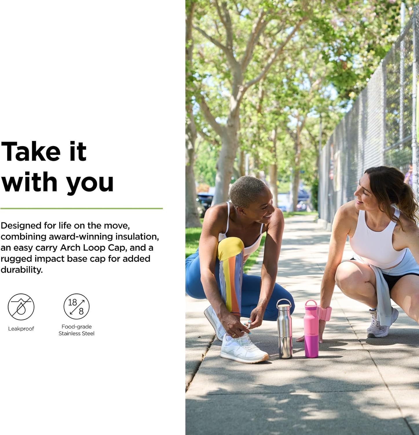 Klean Kanteen Rise Classic Insulated Bottle – Leakproof Sport Cap, 16 oz – Marigold Kaleidoscope - Image 3