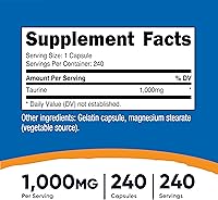 Vista 7 de Nutricost Taurina 1000 mg, 400 cápsulas