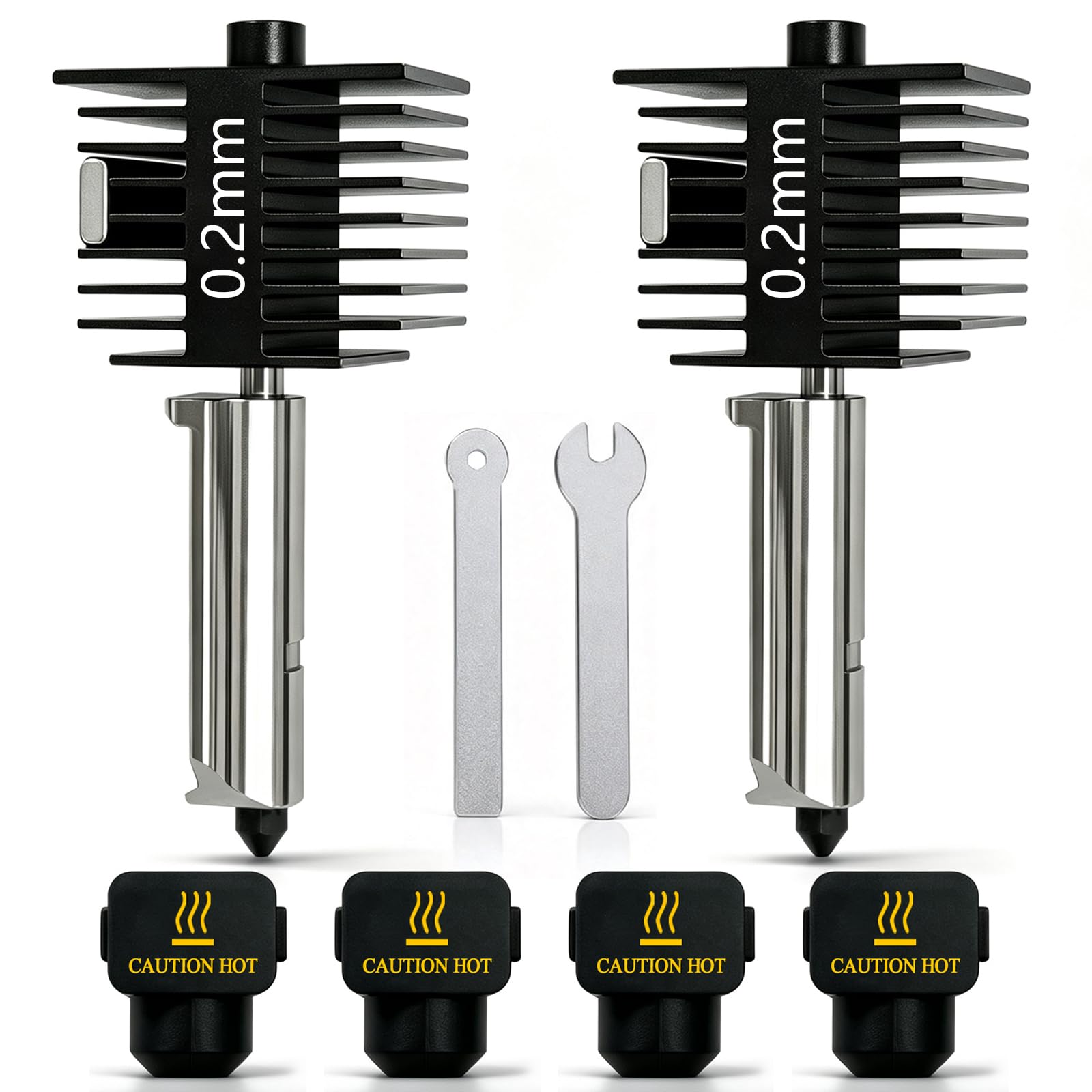 Amazon.com: 2‑Pack 0.2mm A1 Hotend for Bambu A1 Mini/A2L Hardened