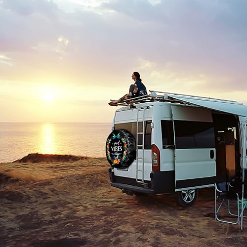 Miniatura 3 de SuperKaKa Cubierta de neumáticos de repuesto para mujer, diseño de flores, cubierta de neumáticos de repuesto para caravana, remolque, SUV, camión,