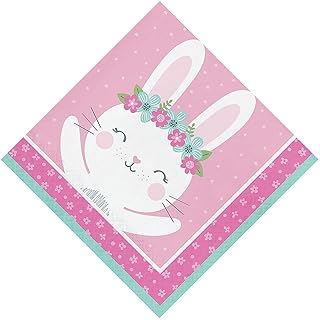 Fun Express - Bunny Lunch Napkin for Birthday - Party Supplies - Licensed Tableware - Licensed Napkins - Birthday - 16 Pieces