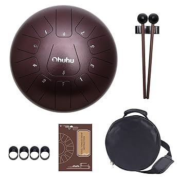 スリットドラム Amazon | Ohuhu スリットドラム 打楽器 10インチ 11音 Dメジャー
