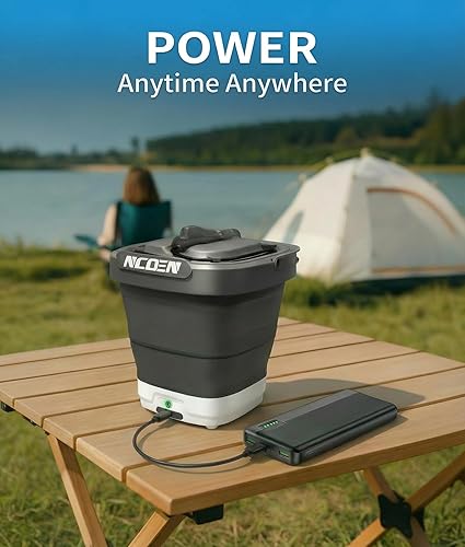 Miniatura 8 de Lavadora a presión eléctrica portátil con tanque de 3.2 galones, boquillas 4 en 1, lavadora a presión inalámbrica plegable para apartamentos sin