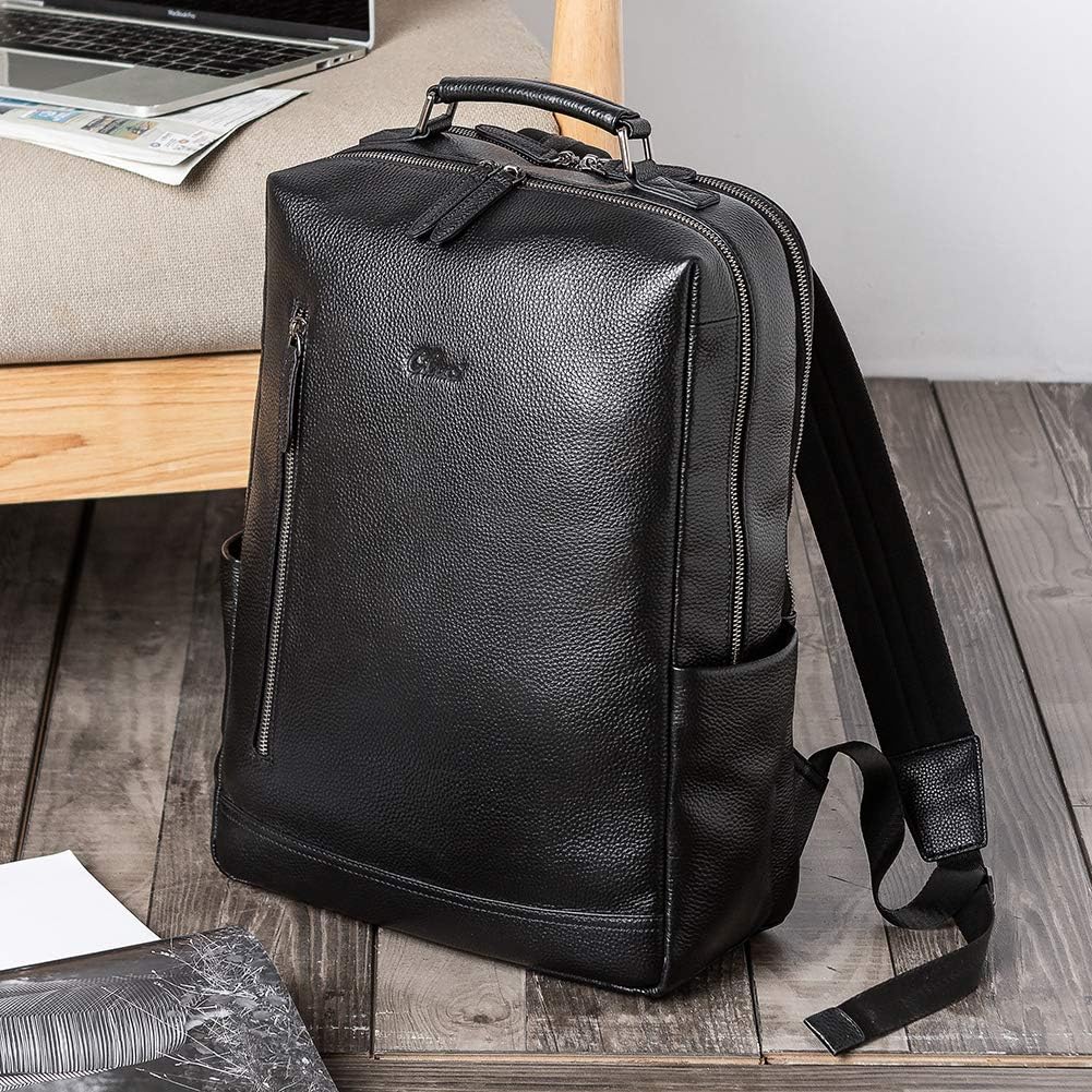 Black Friday Clearance CLUCI Backpack for Men Genuine Leather 15.6 Inch Laptop Large Business Travel Computer Vintage Shoulder Bags with Luggage Sleeve Black Hottest Sales CLUCI Backpack for Men Genuine Leather 15.6 Inch Laptop Large Business Travel Computer Vintage Shoulder Bags with Luggage Sleeve Black