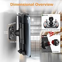 Vista 5 de OHLPRO Tablet Wall Mount Holder 360° Rotating Adjustable Universal iPad Stand for Kitchen Office Warehouse Home, Compatible with 5"-13" Phone