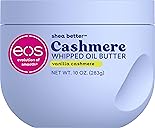 eos Cashmere Whipped Oil Body Butter, Vanilla Cashmere, 72 Hour Weightless Moisture For Dry Skin, Rich Formula and Deep Hydration, Body Care, 10 oz