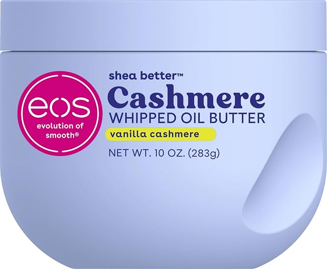 eos Cashmere Whipped Oil Body Butter Vanilla Cashmere 72 Hour Weightless Moisture For Dry Skin Rich Formula and