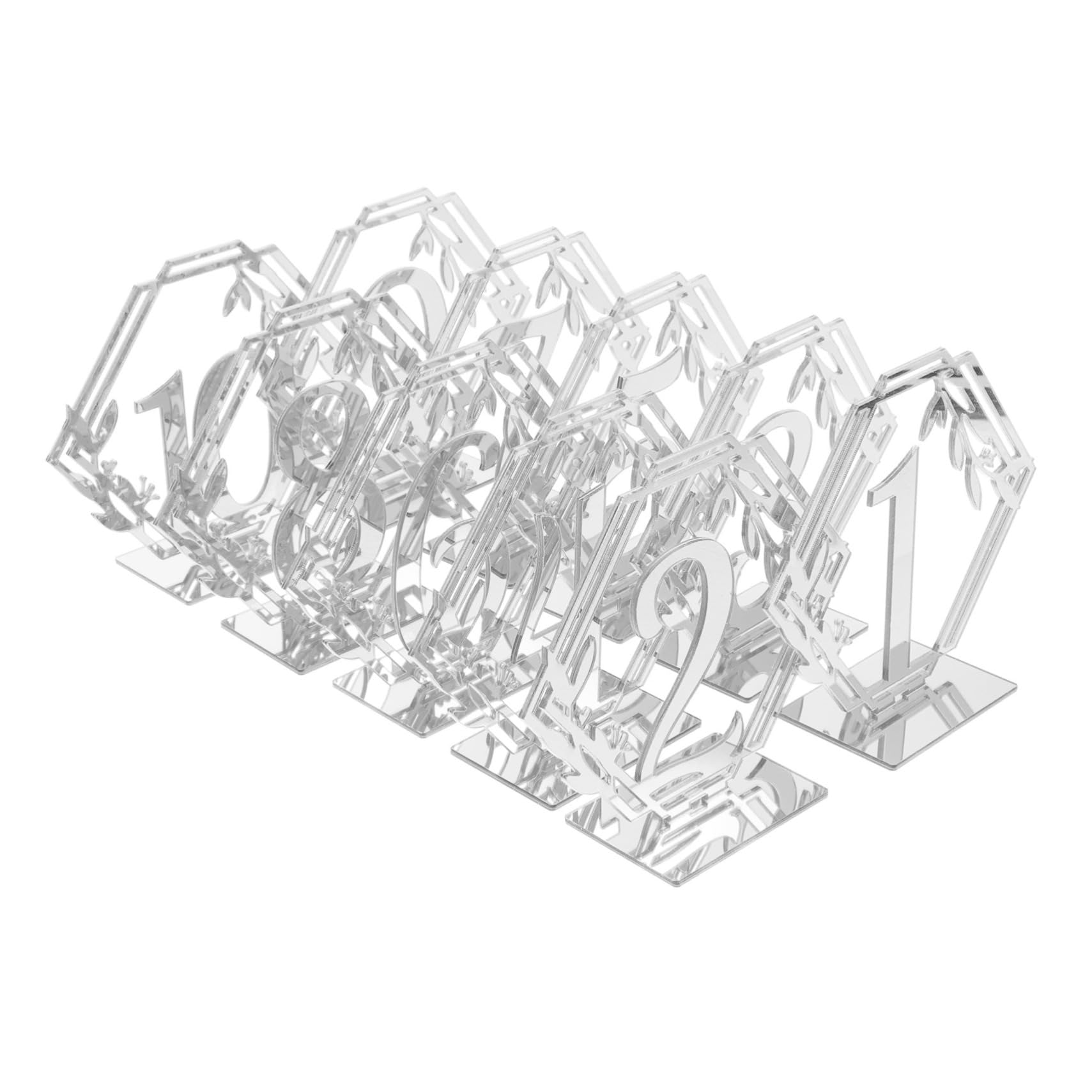 SOLUSTRE 10pcs Reserved Table Signs Hexagonal Number for Weddings Events and Restaurants Stylish and Reusable Seating Table Accessories