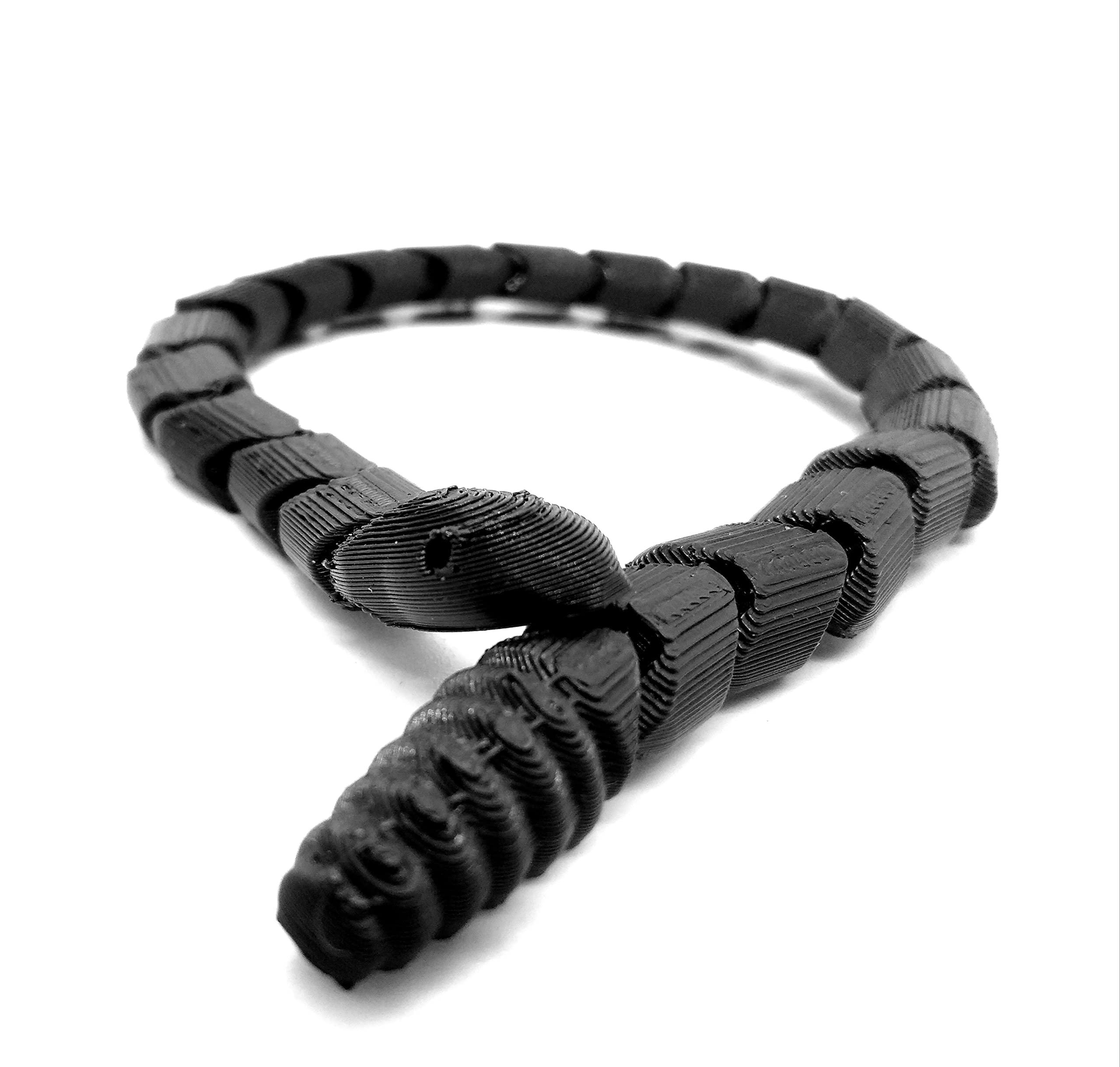 CERO ® 3D Printed Flexy Snake (Black PLA Plastic)