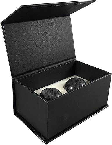 Miniatura 4 de Luxe Whisky Stones - Juego de 2 esferas de mármol en caja de regalo con bolsa de almacenamiento de terciopelo