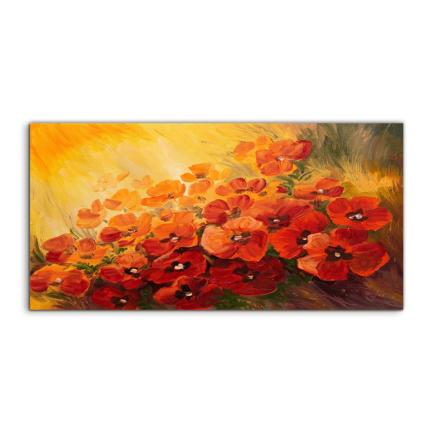 Image acrylique 100x50cm décoration murale moderne abstraction fleurs - 8
