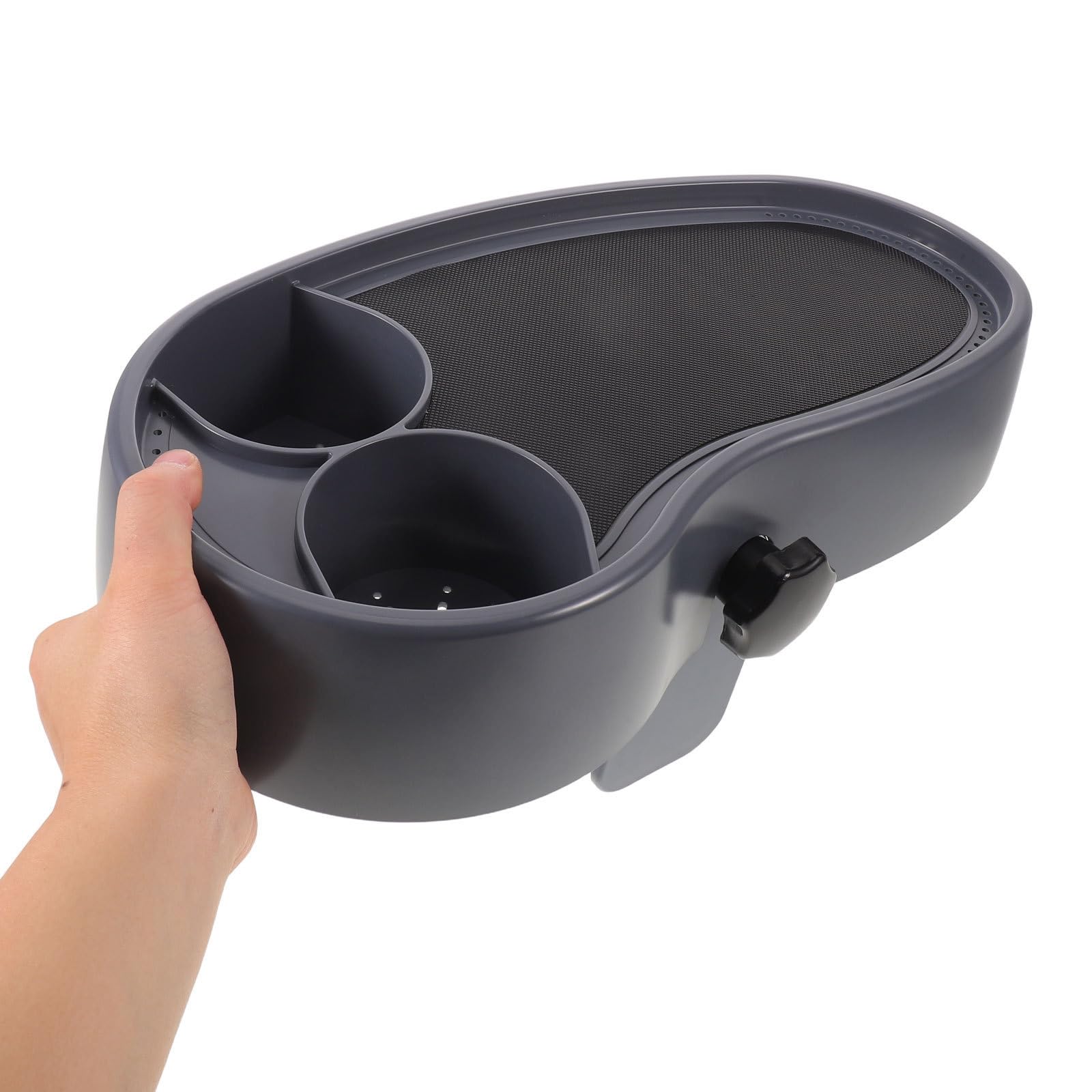 ifundom Bandeja Ajustable para Bañera Antideslizante con Soporte para Bebidas y Orificios de Drenaje Mesa Lateral de Plástico para SPA Compatible con Grosor para Snacks y Teléfonos