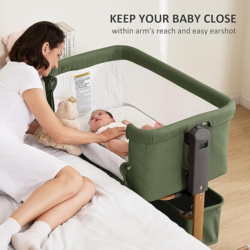 Miniatura 2 de Moisés 3 en 1, cuna mecedora, moisés de noche, 6 alturas ajustables, moisés de noche, moisés para bebé con colchón cómodo, malla transpirable, cesta