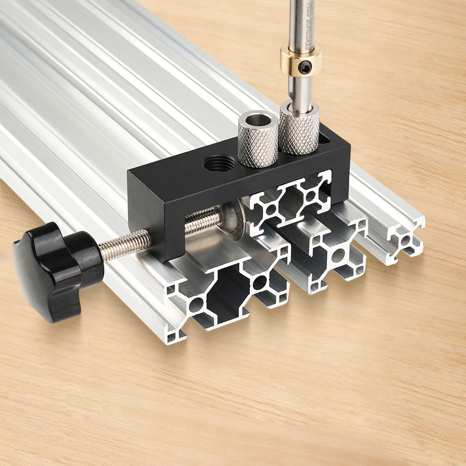 Aluminium-Profil-Bohrvorrichtung, Handwerkzeug-Set zum Lochen, Versenken, Führung, 20 mm, 30 mm, 40 mm Profile
