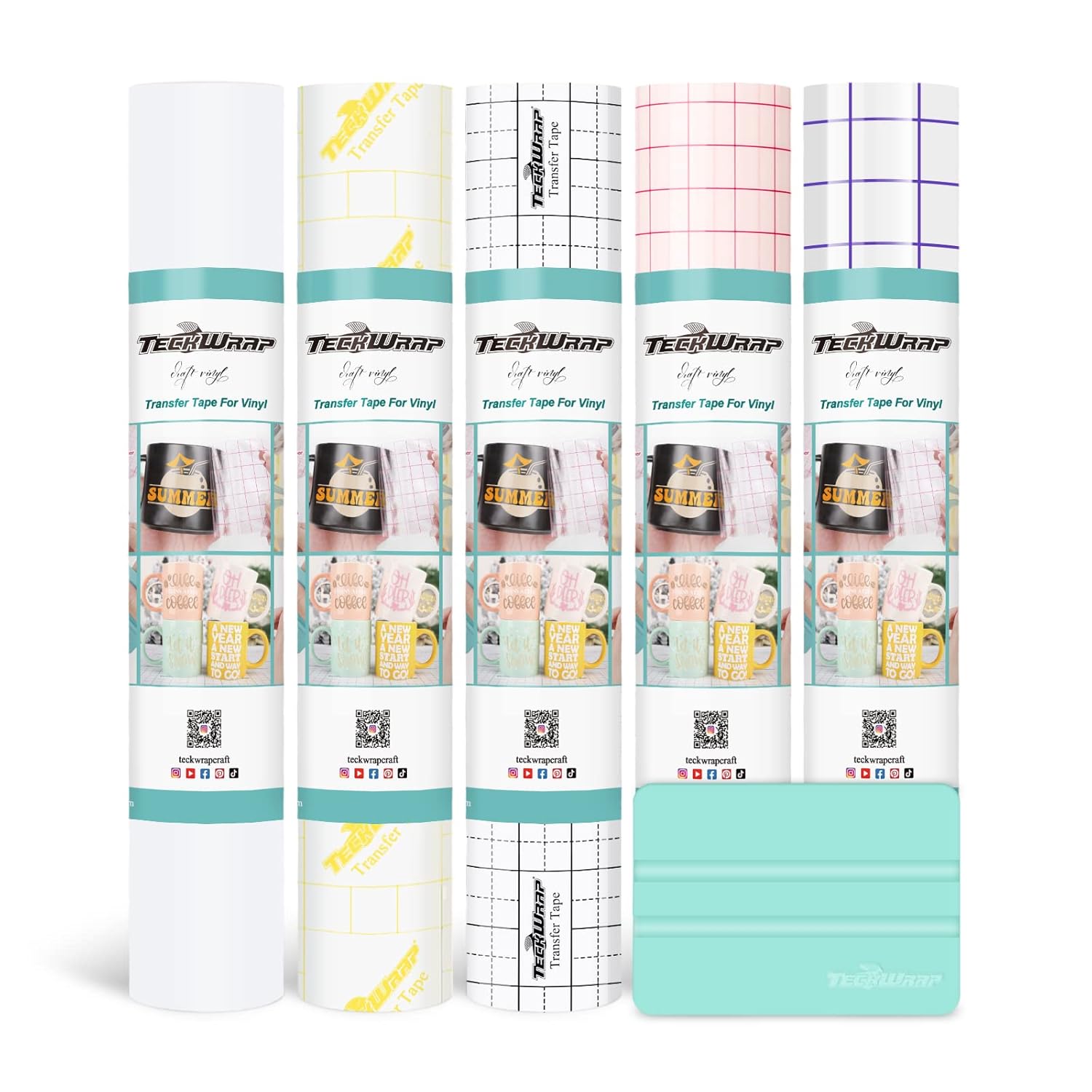 TECKWRAP Transfer Paper Tape Bundle 12" x 60"/Rolls Full