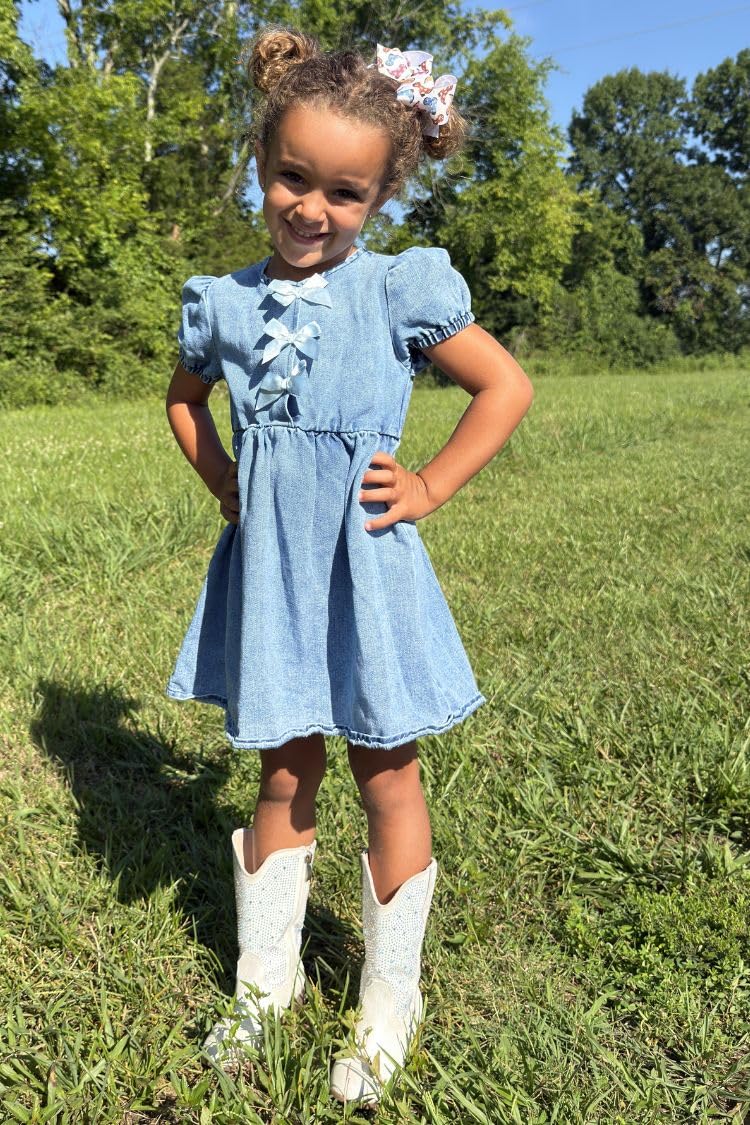 Wee Ones Girls' Toddler Western Print Hair Bow, Cowgirl Boot, Medium, Cowgirl Boot