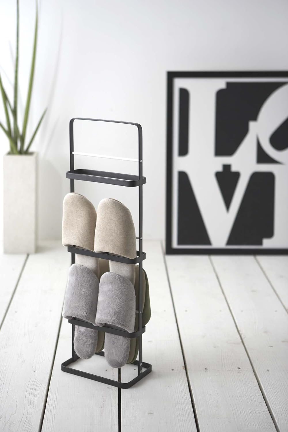 Yamazaki Industries 6099 Slipper Rack, Tower, Black