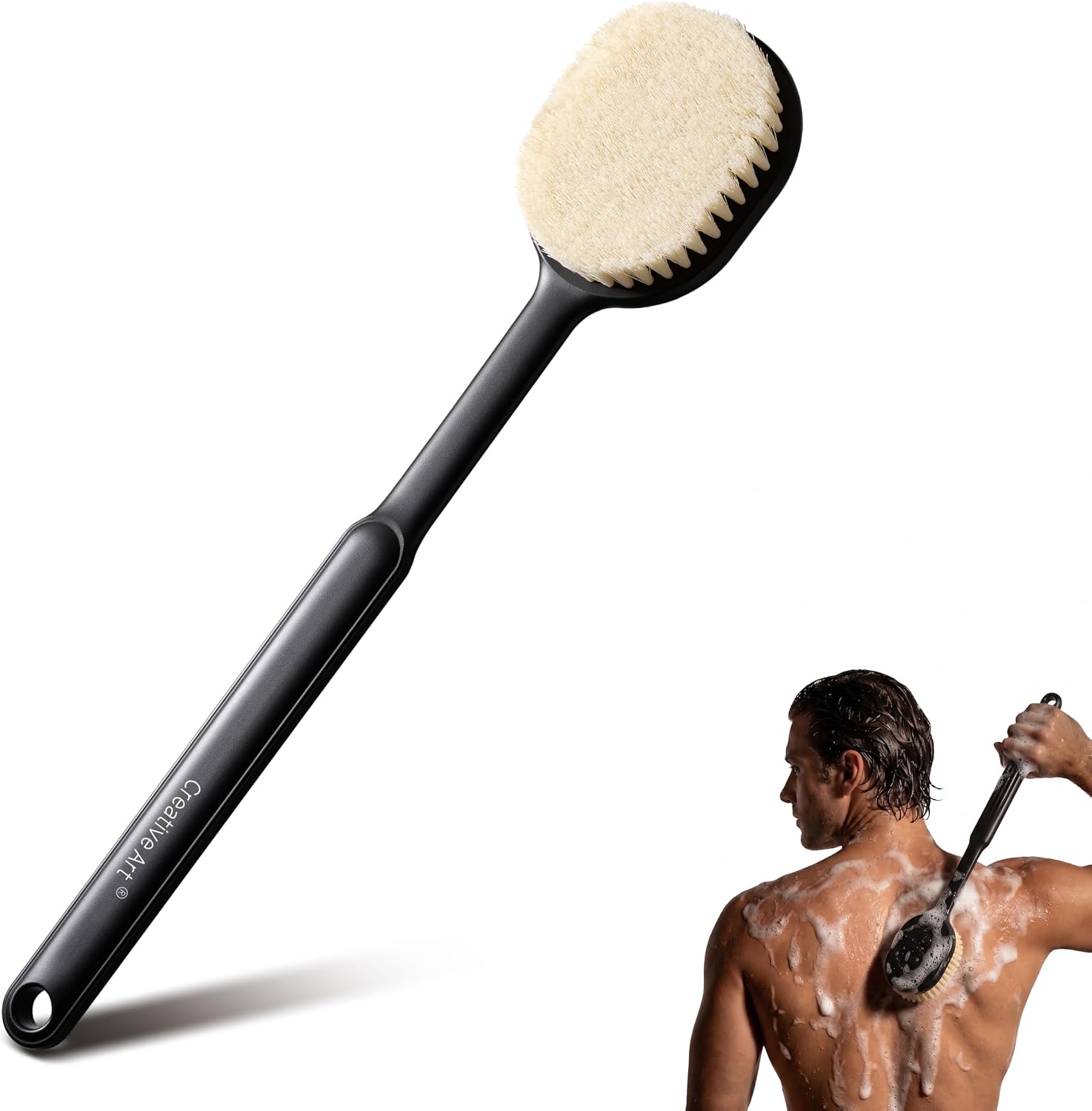 Back Scrubber for Shower for Men Women, Body Brush with Long Handle
