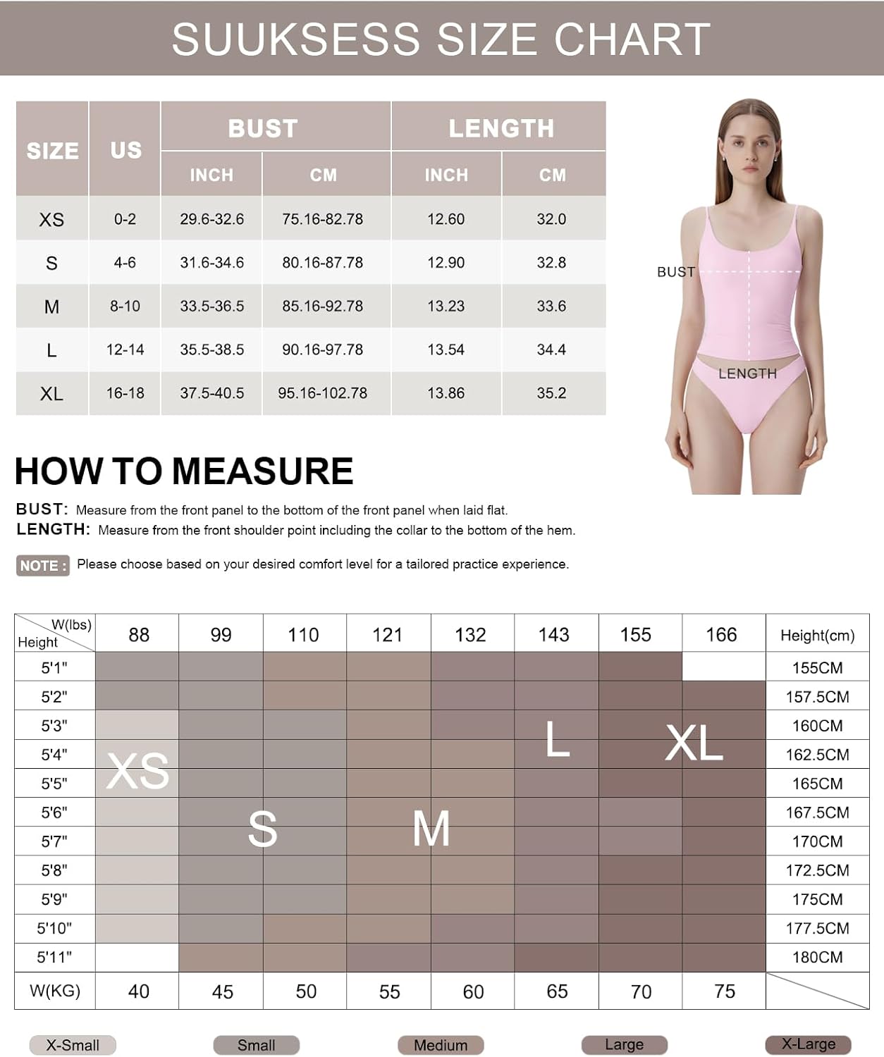 SUUKSESS Women Padded Scoop Neck Tank Tops Double Line Going Out Basic Camisole Top - Image 6