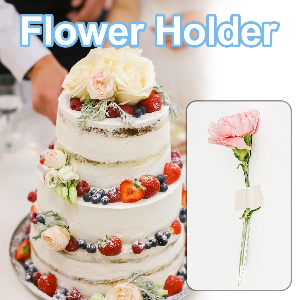 dekora - Fiori commestibili per Torte 3,5cm- Decorazione per Torte e Dolci - Fiori di Ostia