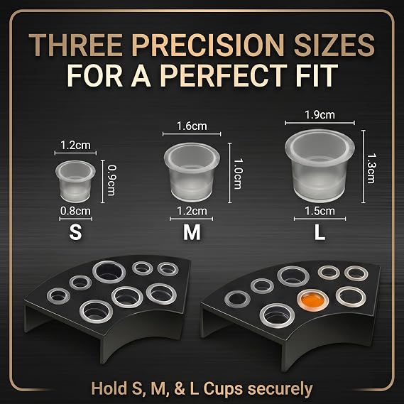 302Pcs Tattoo Ink Caps Kit Tattoo Ink Cups Holder Tattoo Supplies