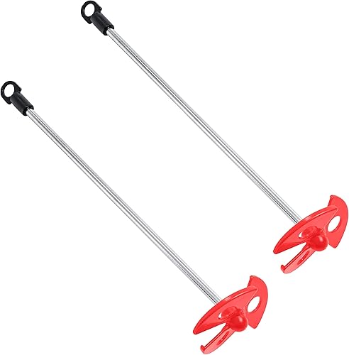 TCP Global Pintura, resina epoxi, herramienta de taladro mezclador de lodo para mezclar cuartos y galones (paquete de 2)  10 pulgadas de largo, eje