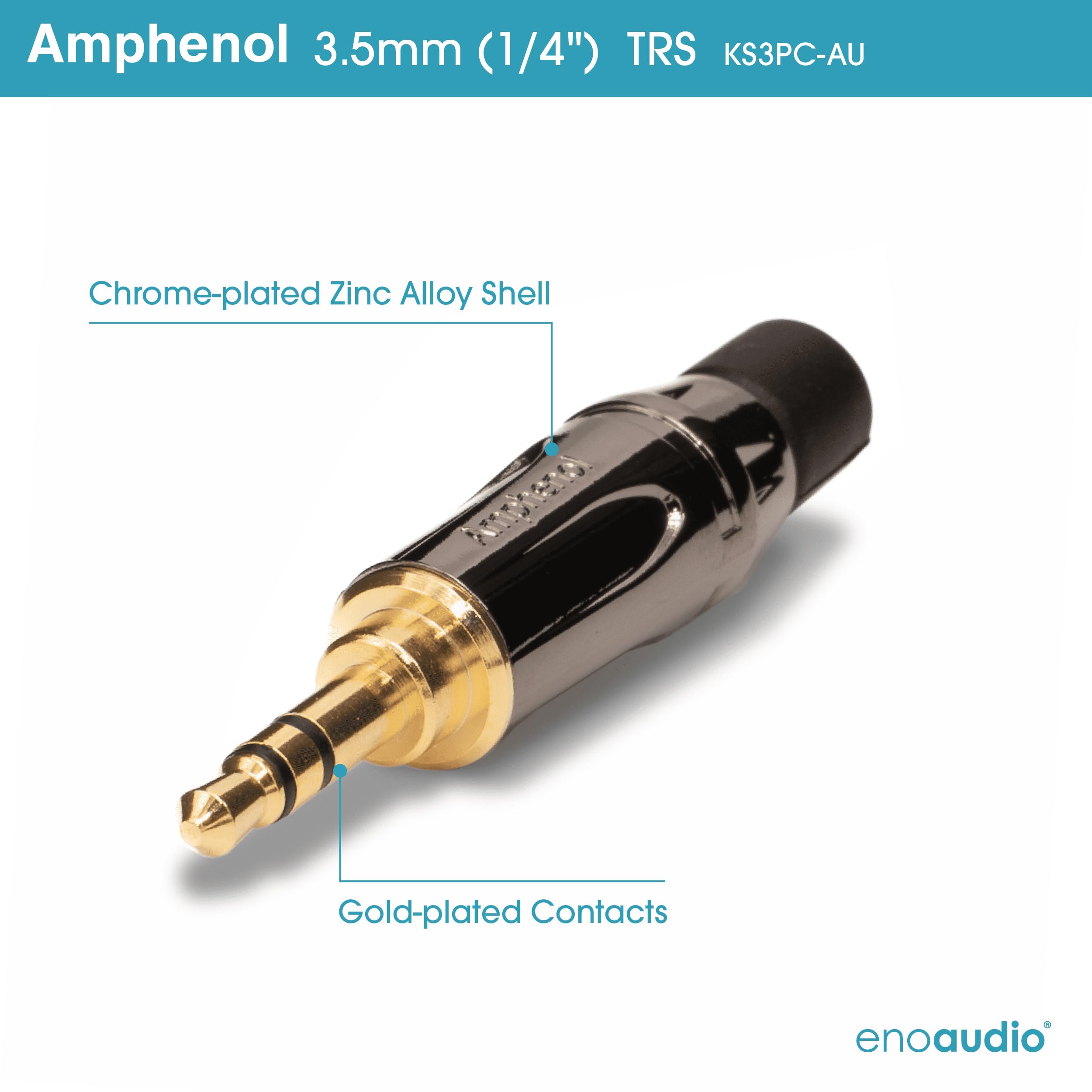 enoaudio Mogami 2893 Quad HiFi Audio Miniklinke Kabel | Amphenol Gold 3,5 mm Stereo-Klinke (Miniklinke), 2,0 m