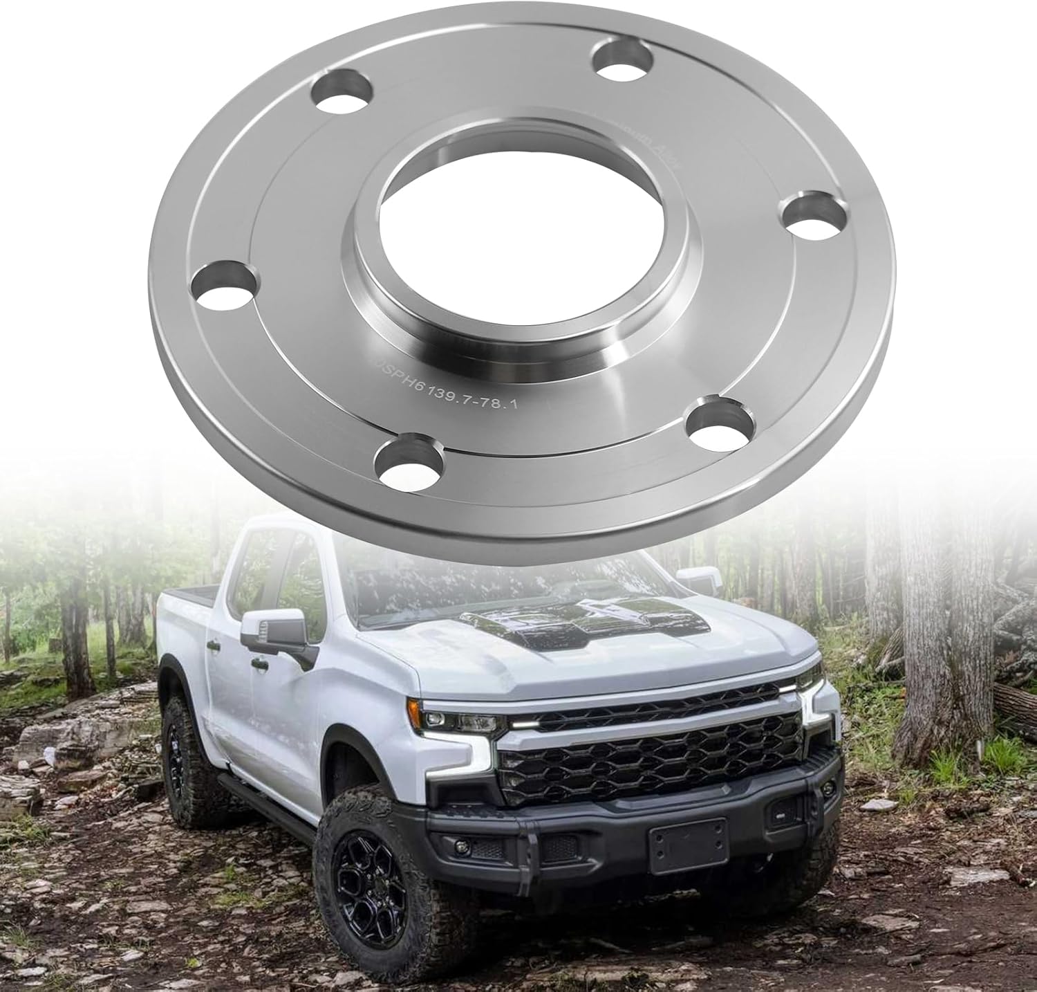 RULLINE 6x5.5 (6x139.7) Hub Centric Wheel Spacers - 78.1mm Centerbore, .375" Thickness with Lip - Fits GMC, Chevrolet & More | Addresses Minor Clearance Issues (Sold Individually)